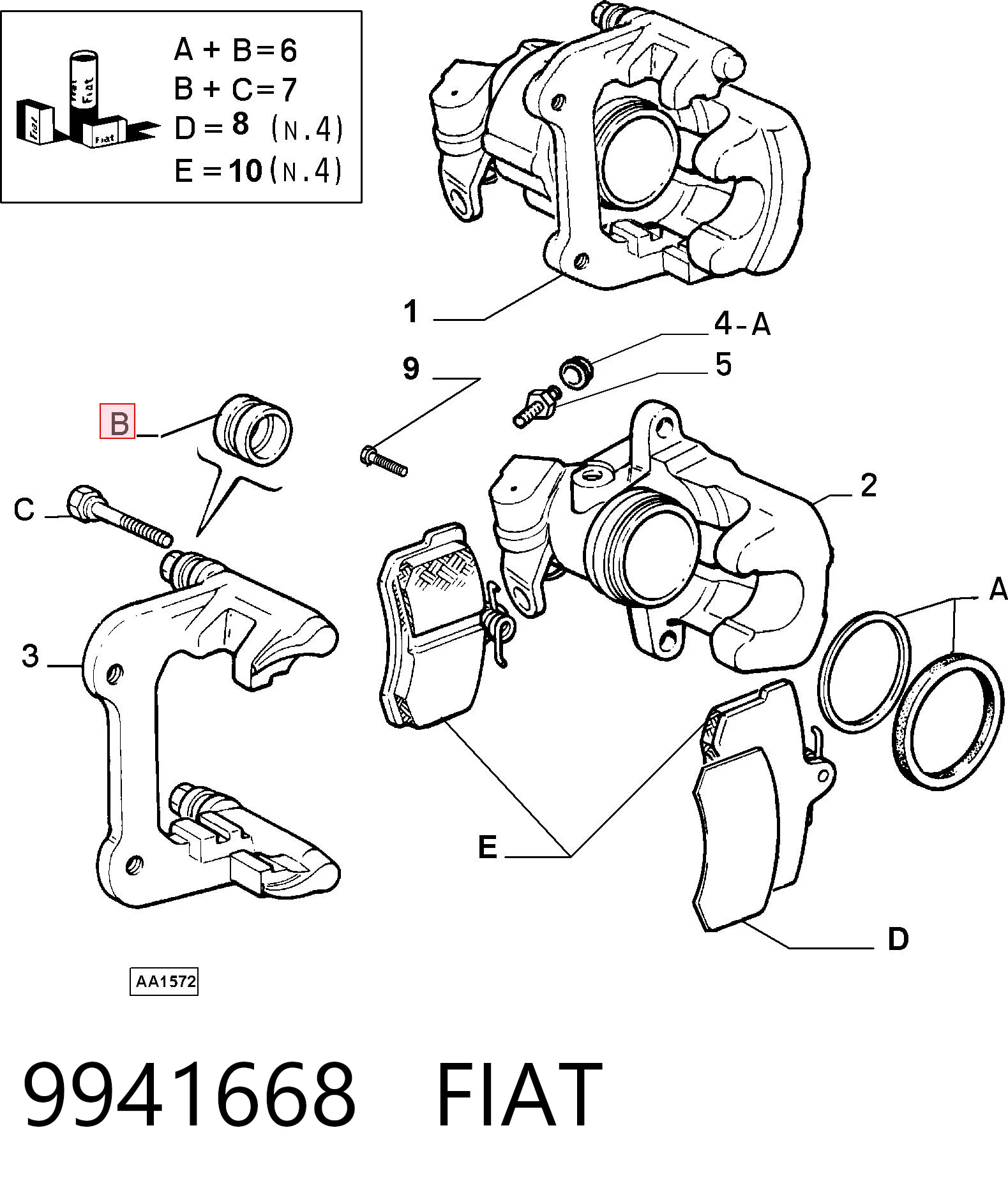Comprar Juego de reparación de pinza de freno trasero Alfa Romeo 33  905 a bajo precio