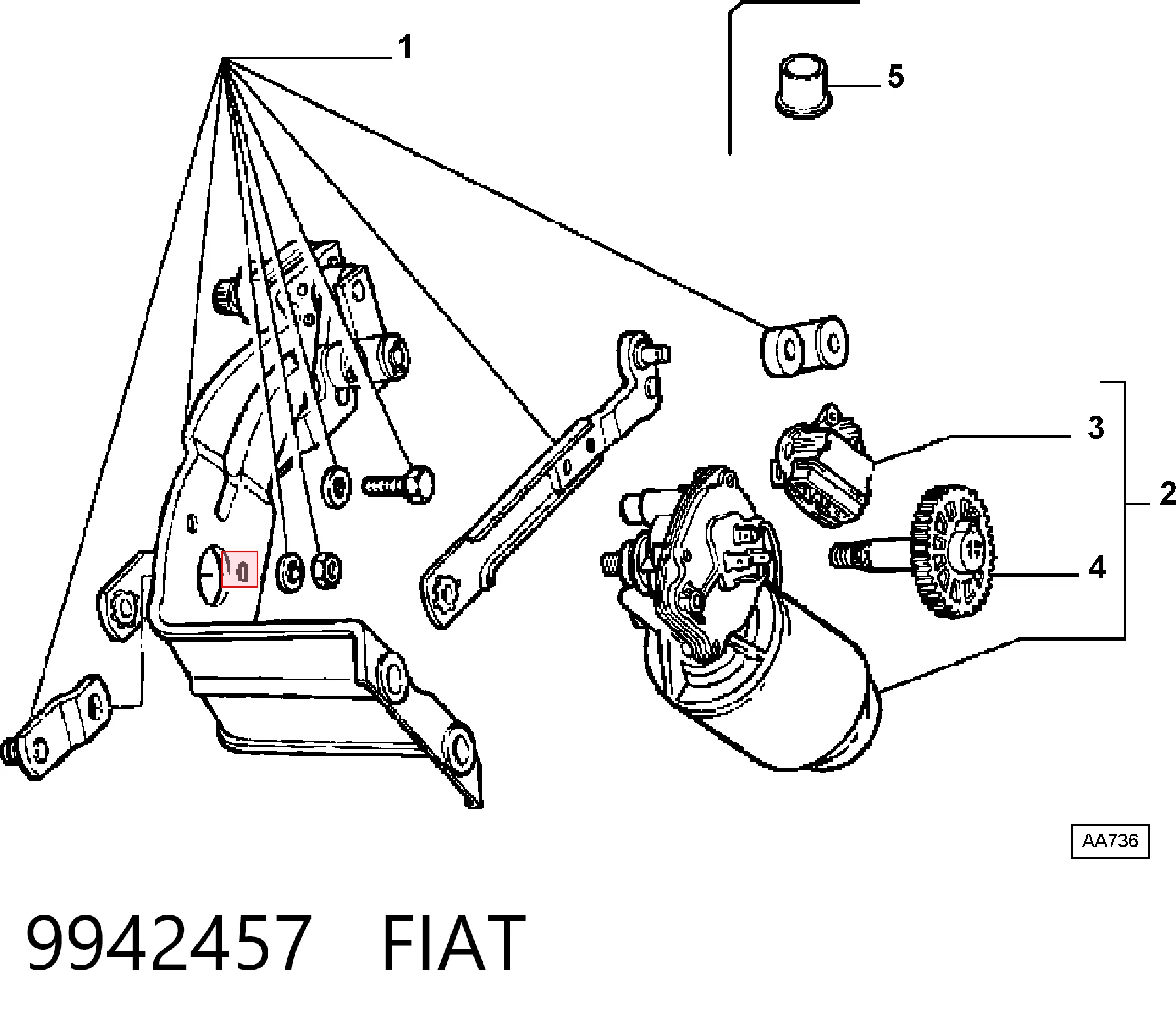 Motor del limpiaparabrisas Punto  descapotable (1994-2000) original desde 48,04 €
