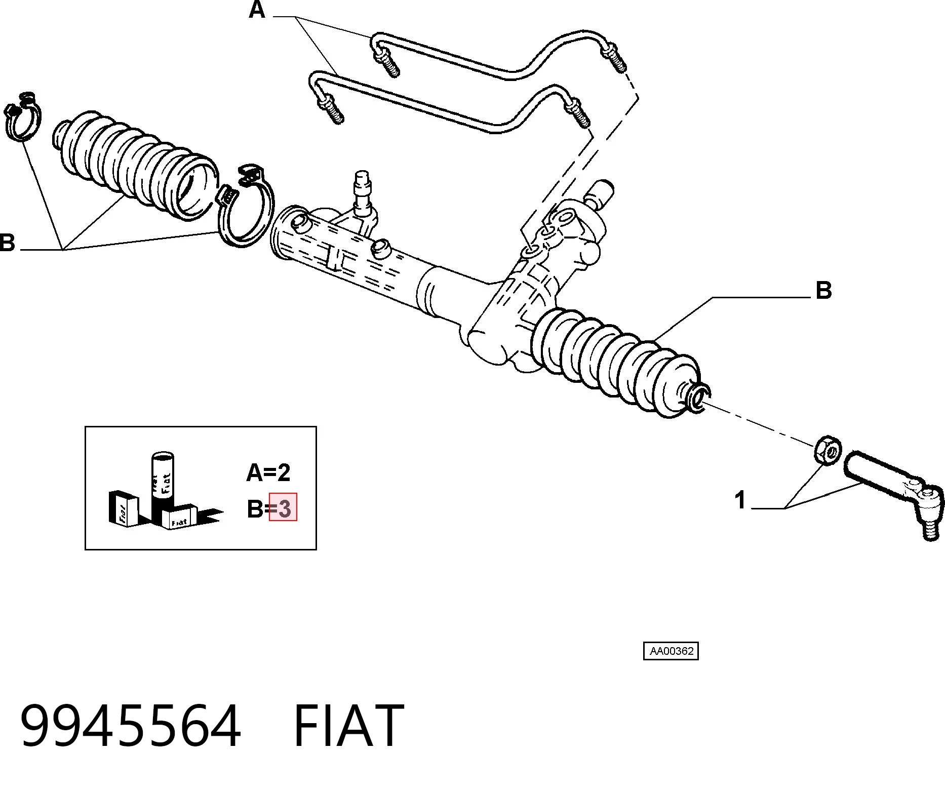 Fuelle dirección para Fiat Siena 178