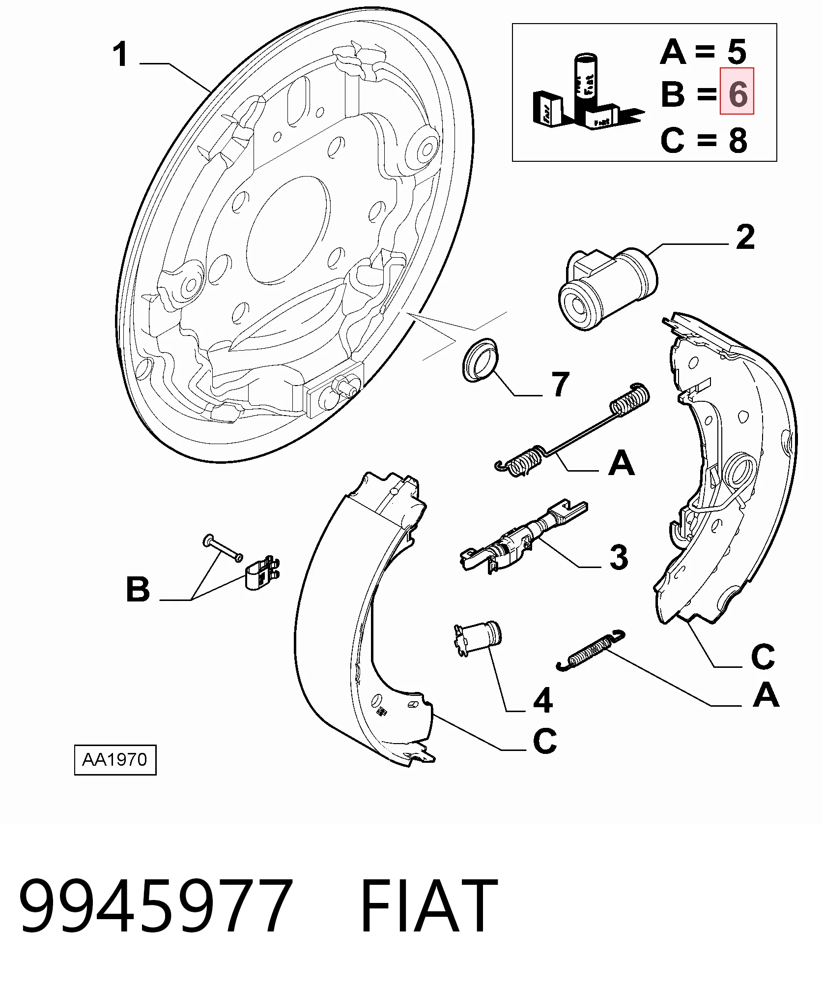 Kit de montaje de zapatas de freno traseras Fiat Punto II hatchback (188) (1999 - 2012) precio, desde 8,80 EUR