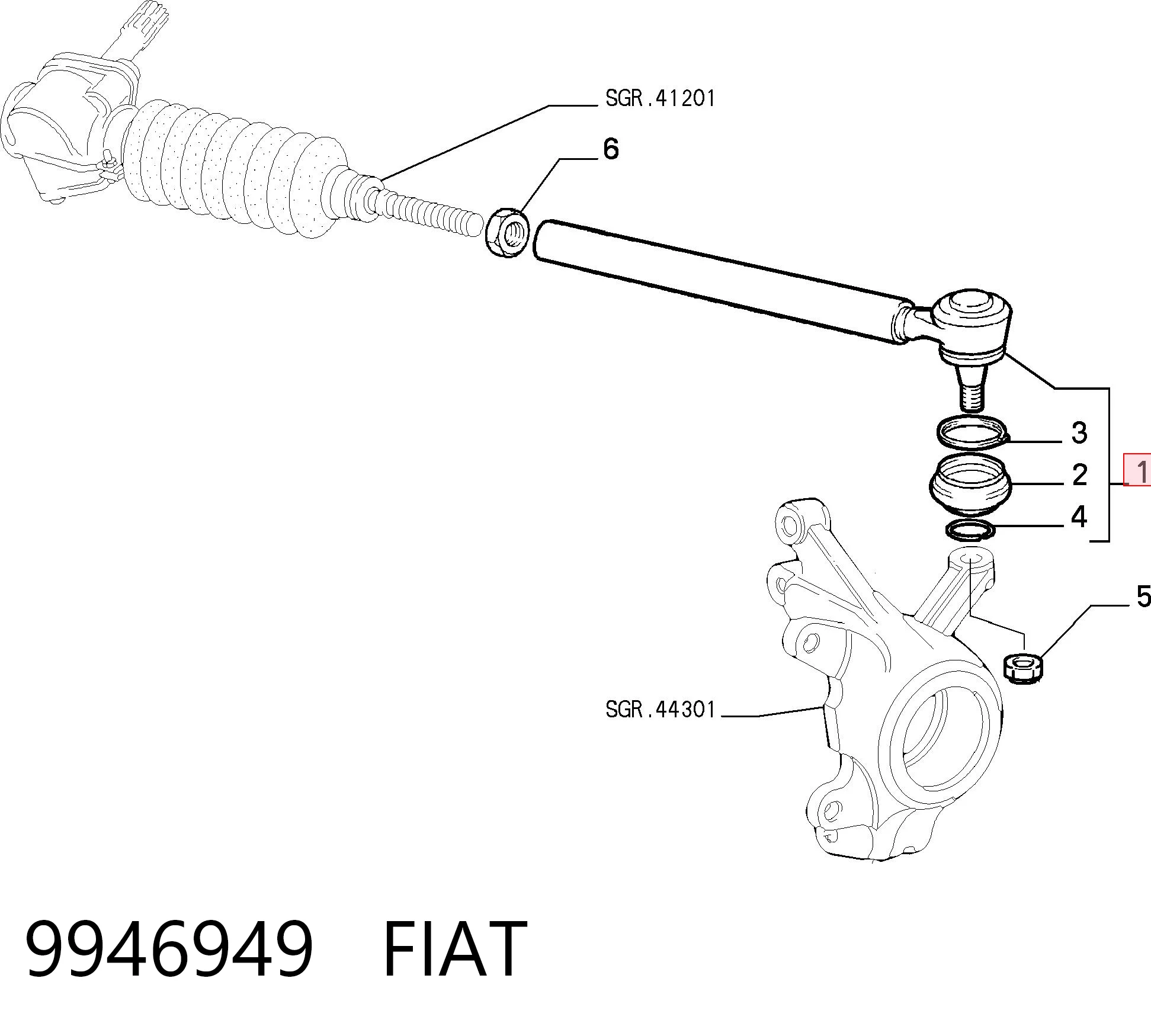 Comprar Rótula exterior de la barra de dirección Fiat Punto II 188 a bajo precio