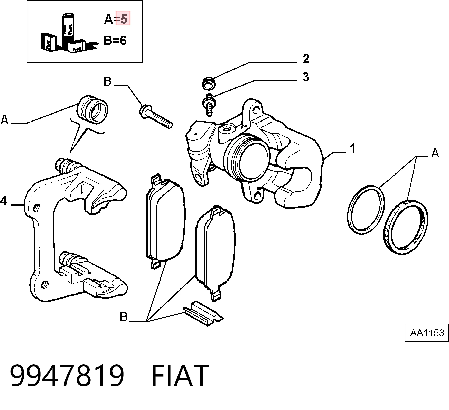 Comprar Juego de reparación de pinza de freno trasero Alfa Romeo 33  907A a bajo precio
