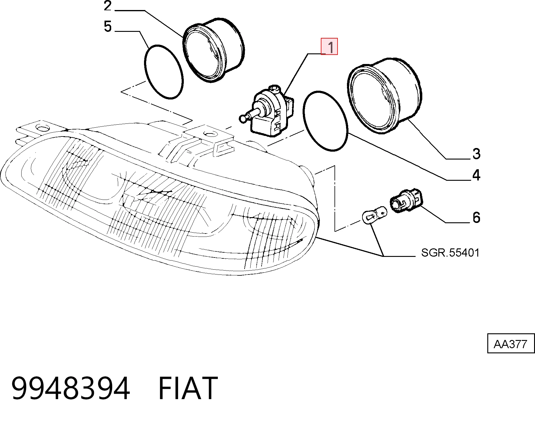 Comprar Corrector de faros Fiat Brava 182 a bajo precio