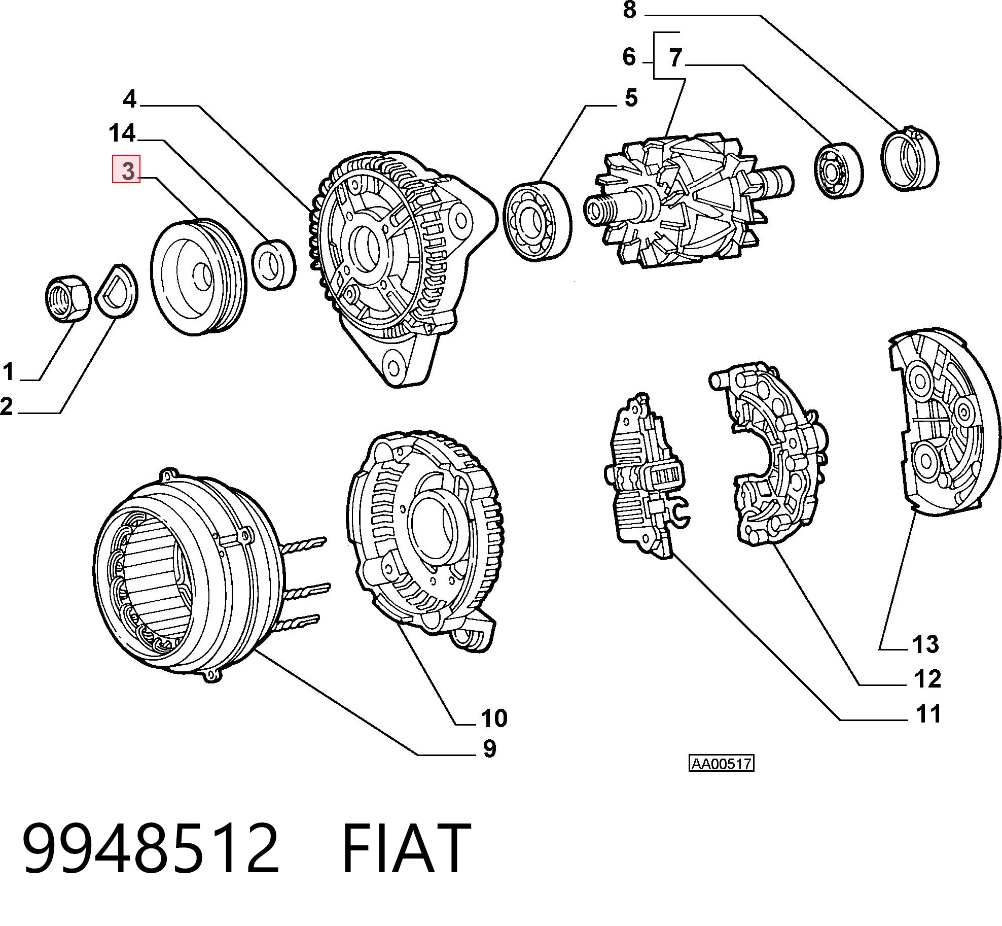 9948512 Fiat/Alfa/Lancia