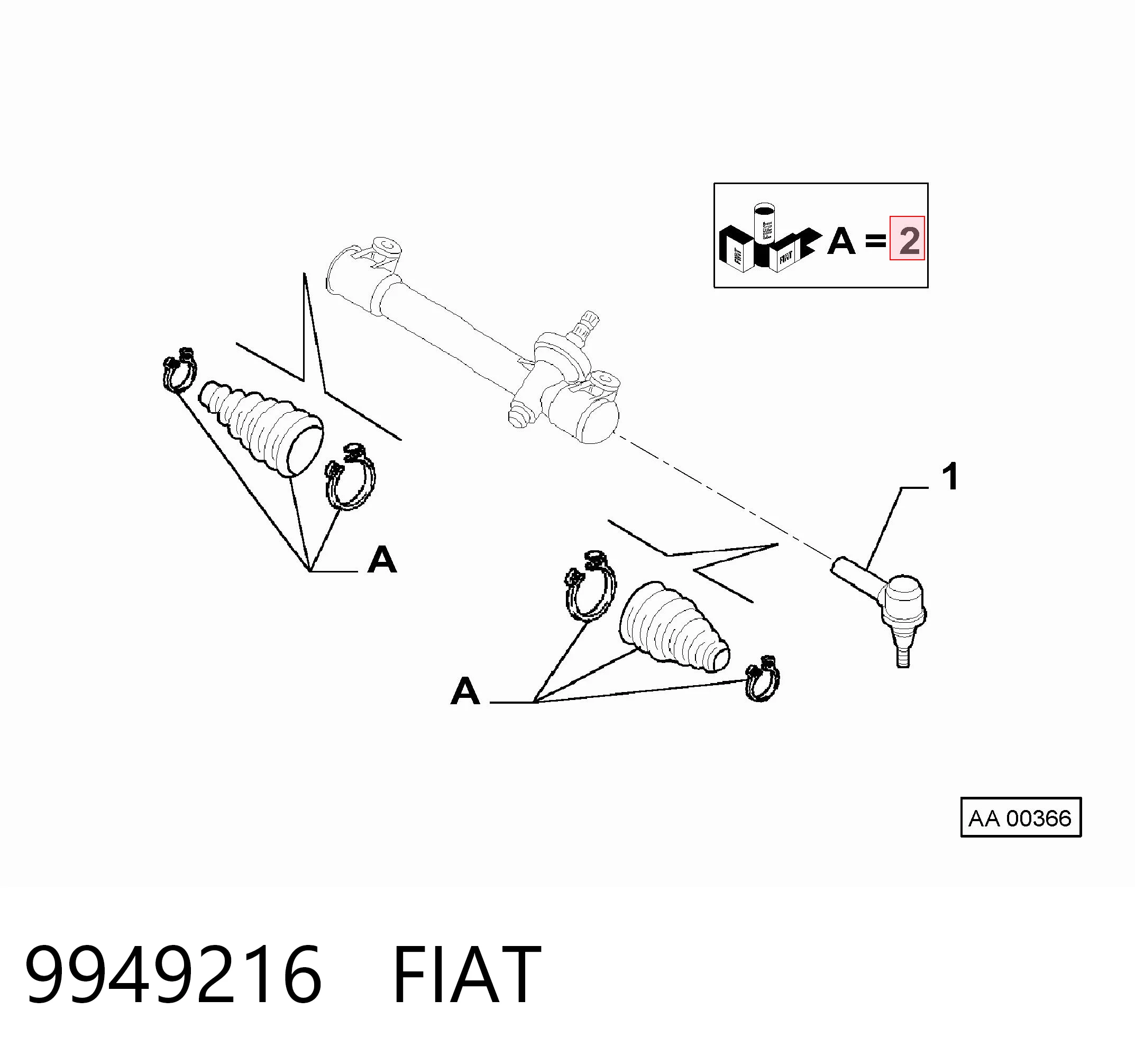 Fuelle de dirección Stilo  hatchback (2001-2006) original desde 10,36 €