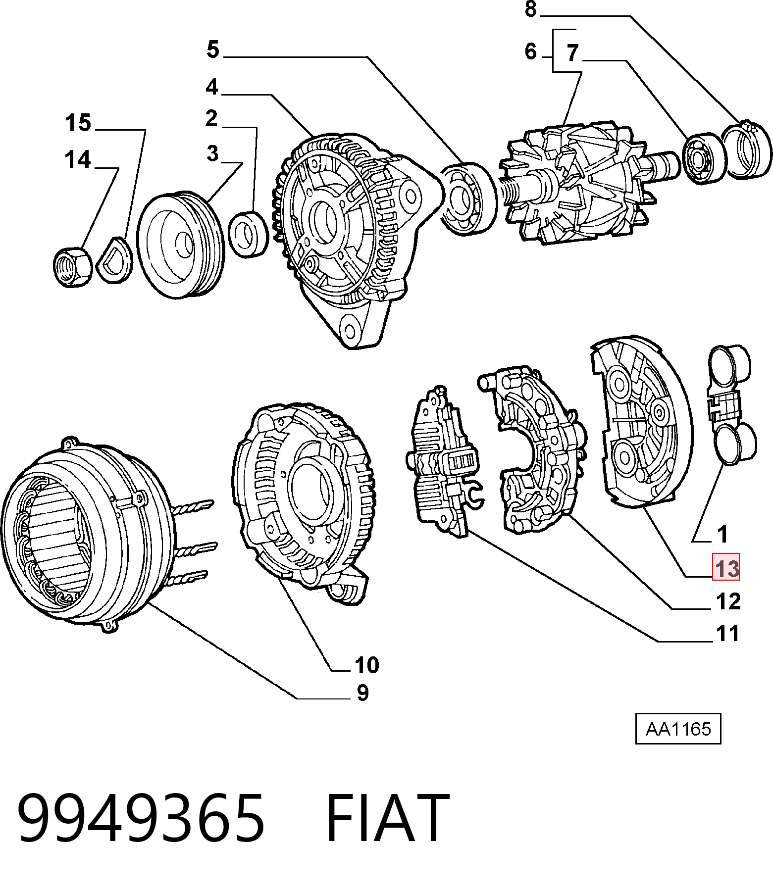 9949365 Fiat/Alfa/Lancia
