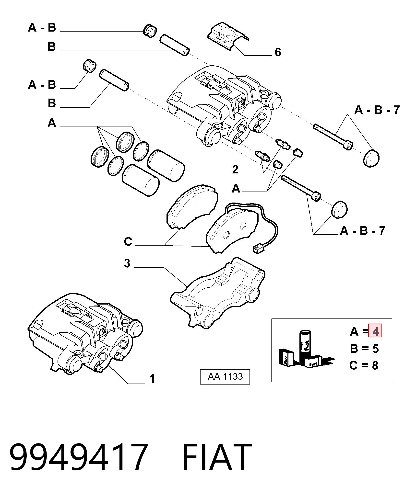 Comprar Juego de resortes de sujeción de pastillas de freno delanteras Fiat Ducato II 230L a bajo precio