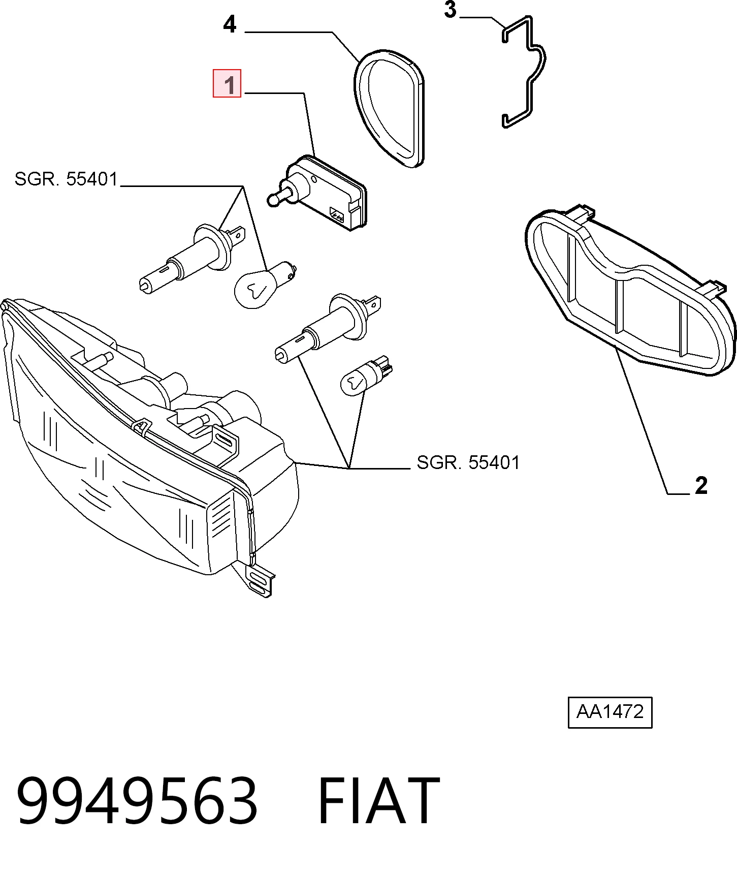 Motor regulador de faros para Volkswagen Golf 1K1