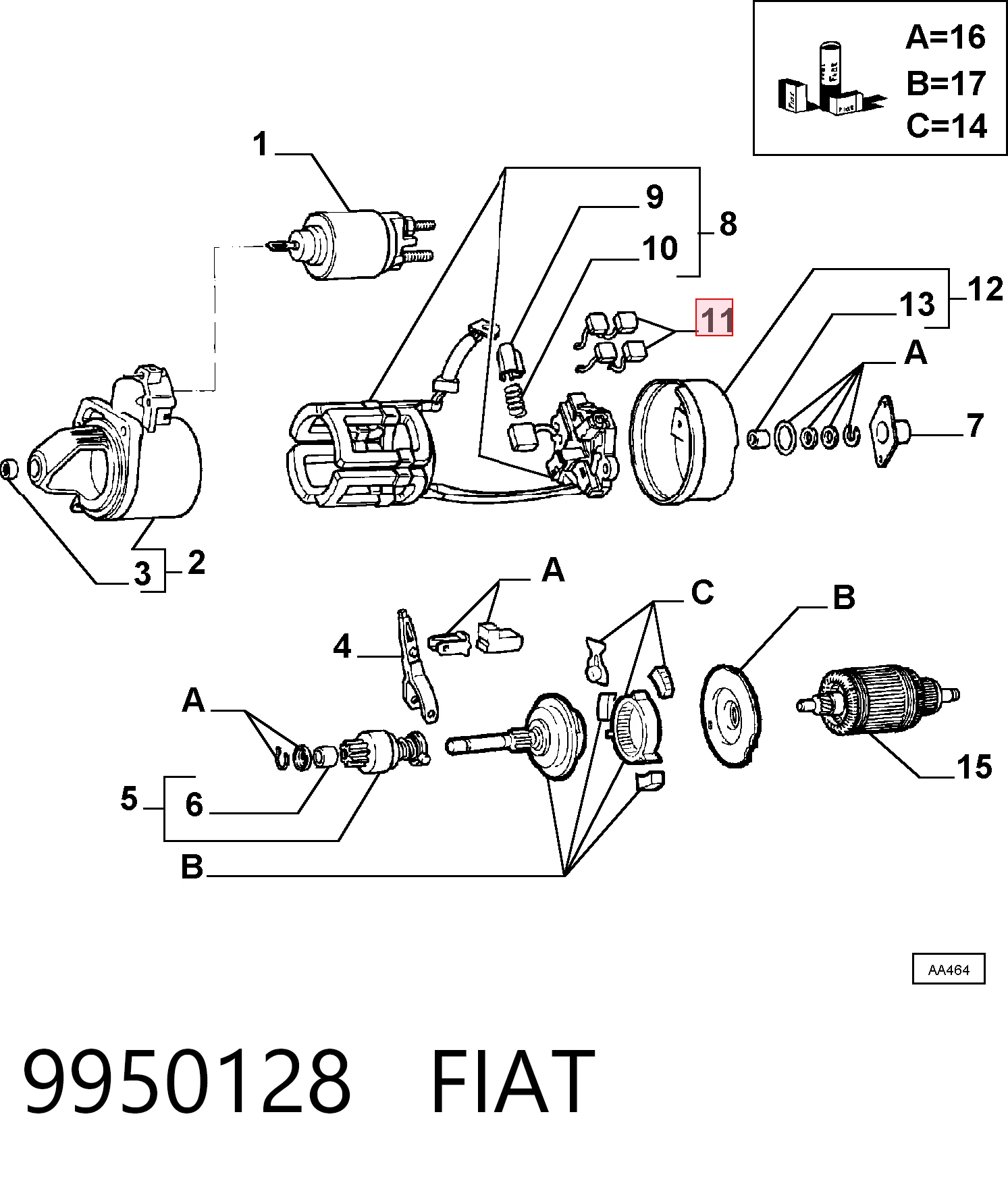 9950128 Fiat/Alfa/Lancia