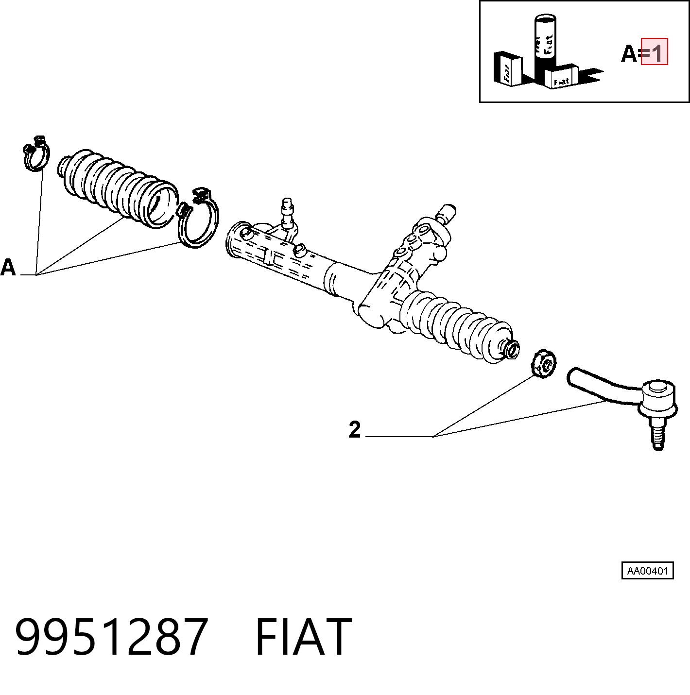 Comprar Fuelle de la cremallera de dirección Alfa Romeo 147  937 a bajo precio