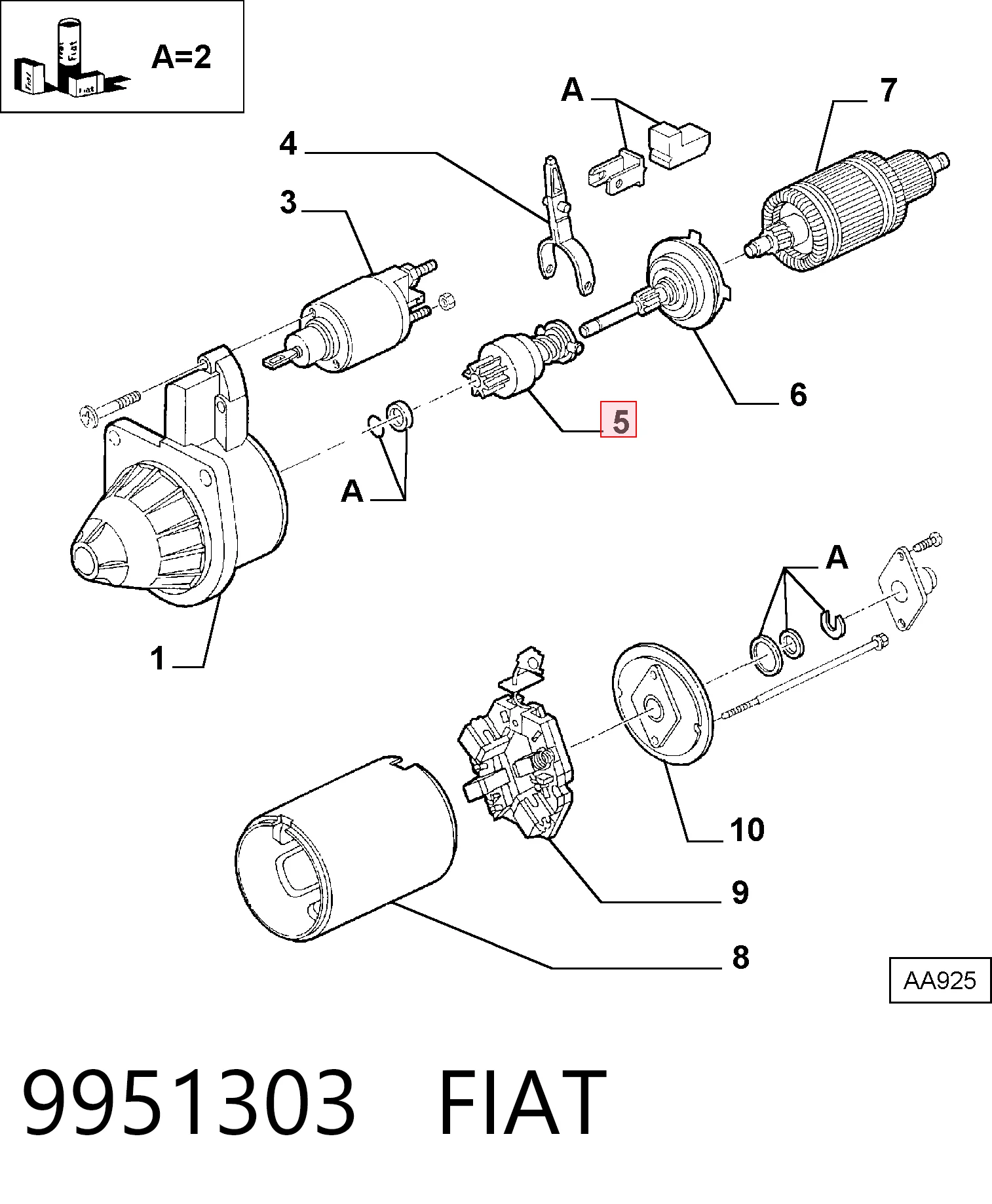 Bendix arranque Alfa Romeo Mito  hatchback comprar en España