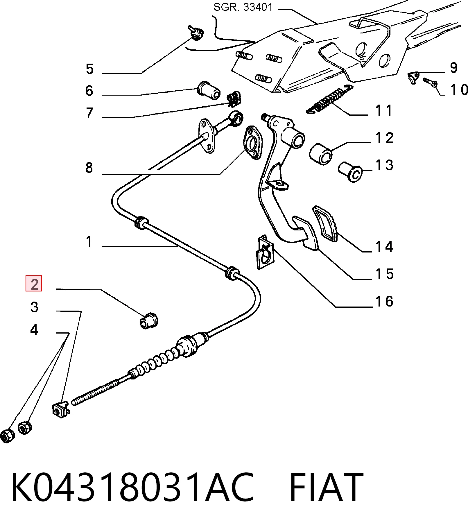 K04318031AC Fiat/Alfa/Lancia