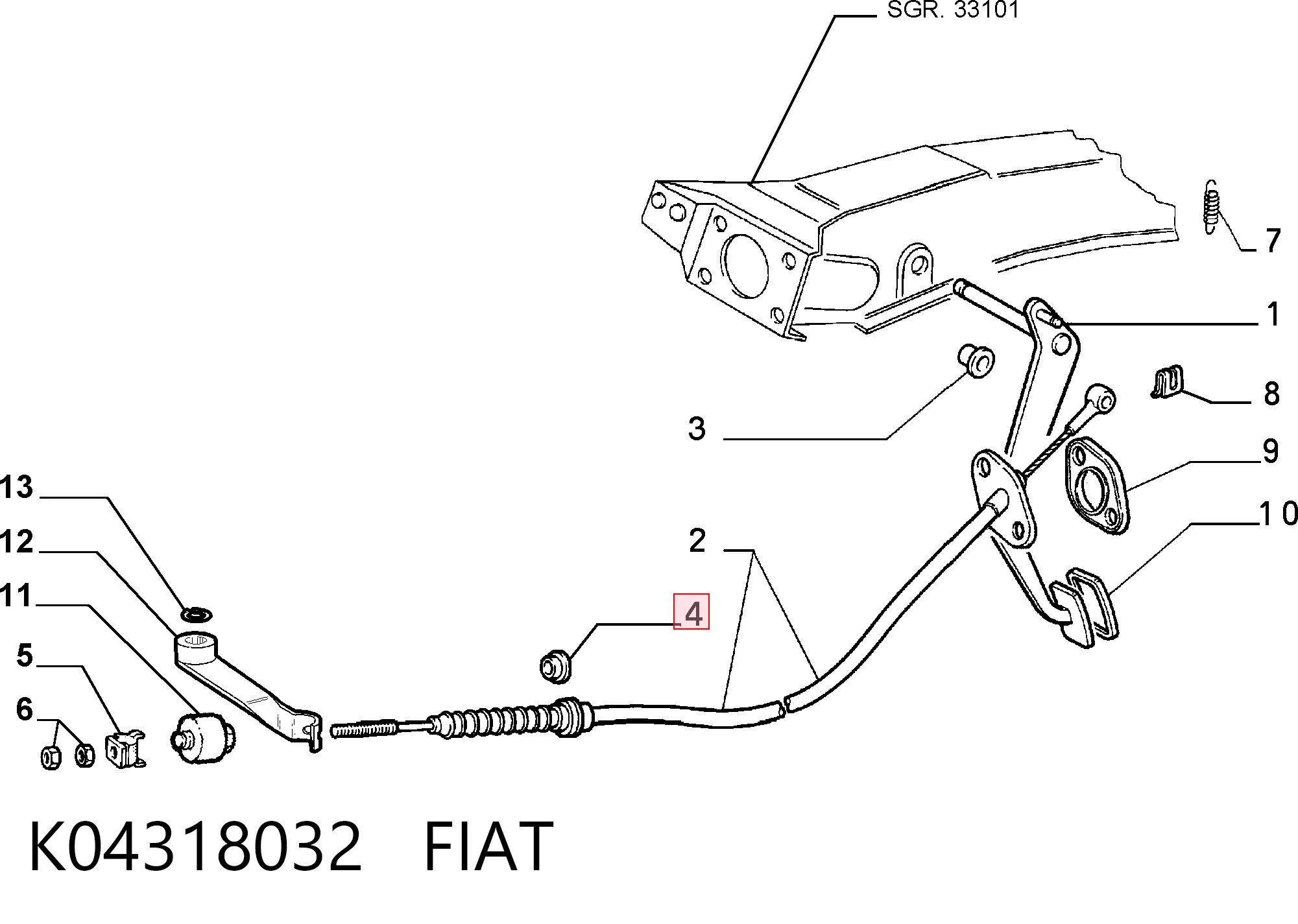K04318032 Fiat/Alfa/Lancia