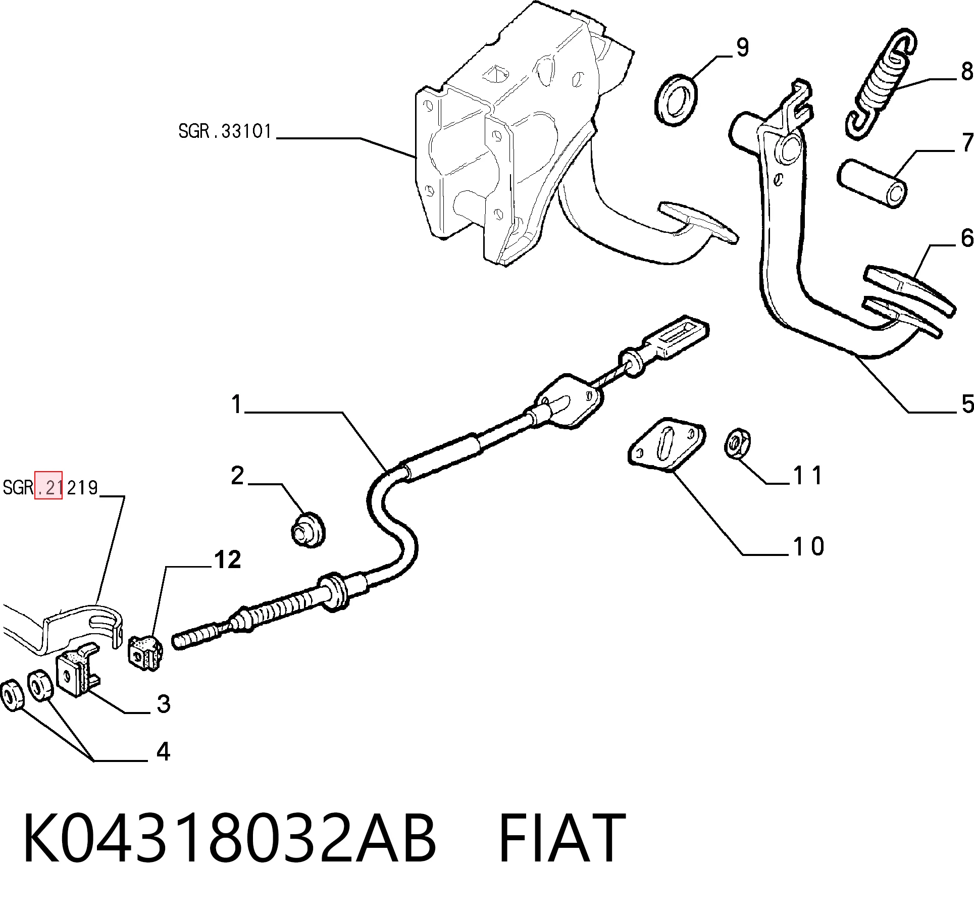 K04318032AB Fiat/Alfa/Lancia