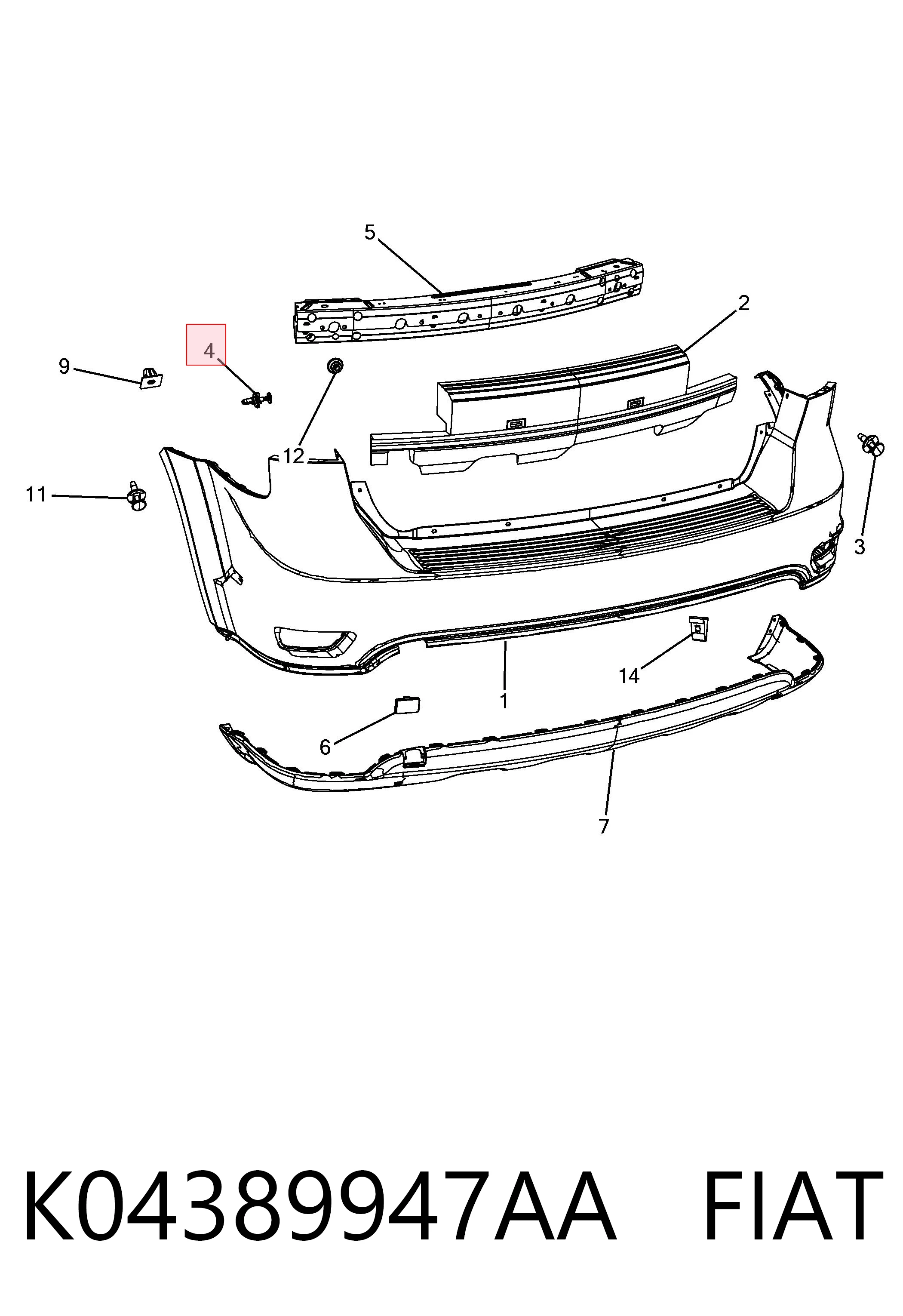 K04389947AA Fiat/Alfa/Lancia