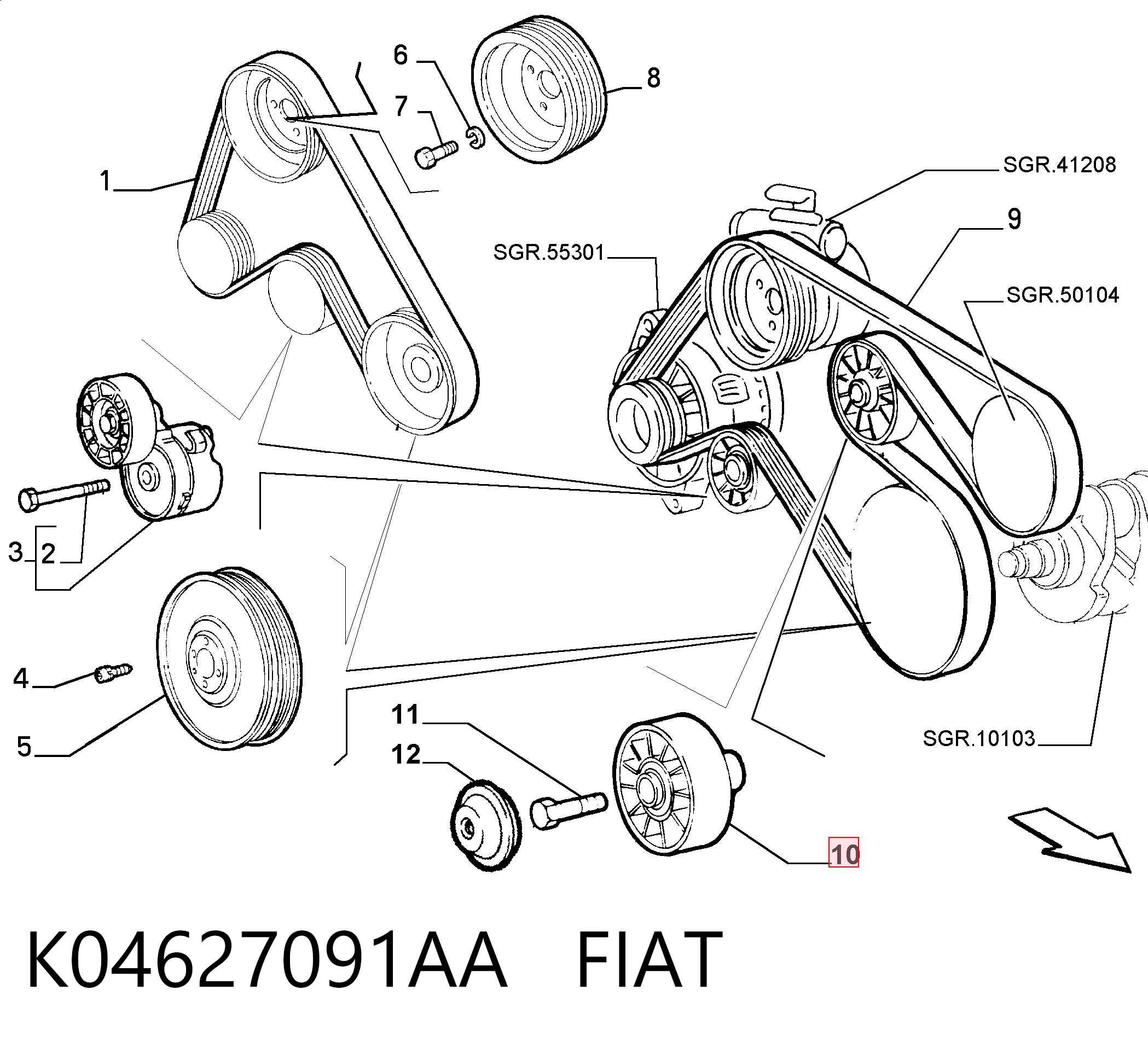 K04627091AA Fiat/Alfa/Lancia