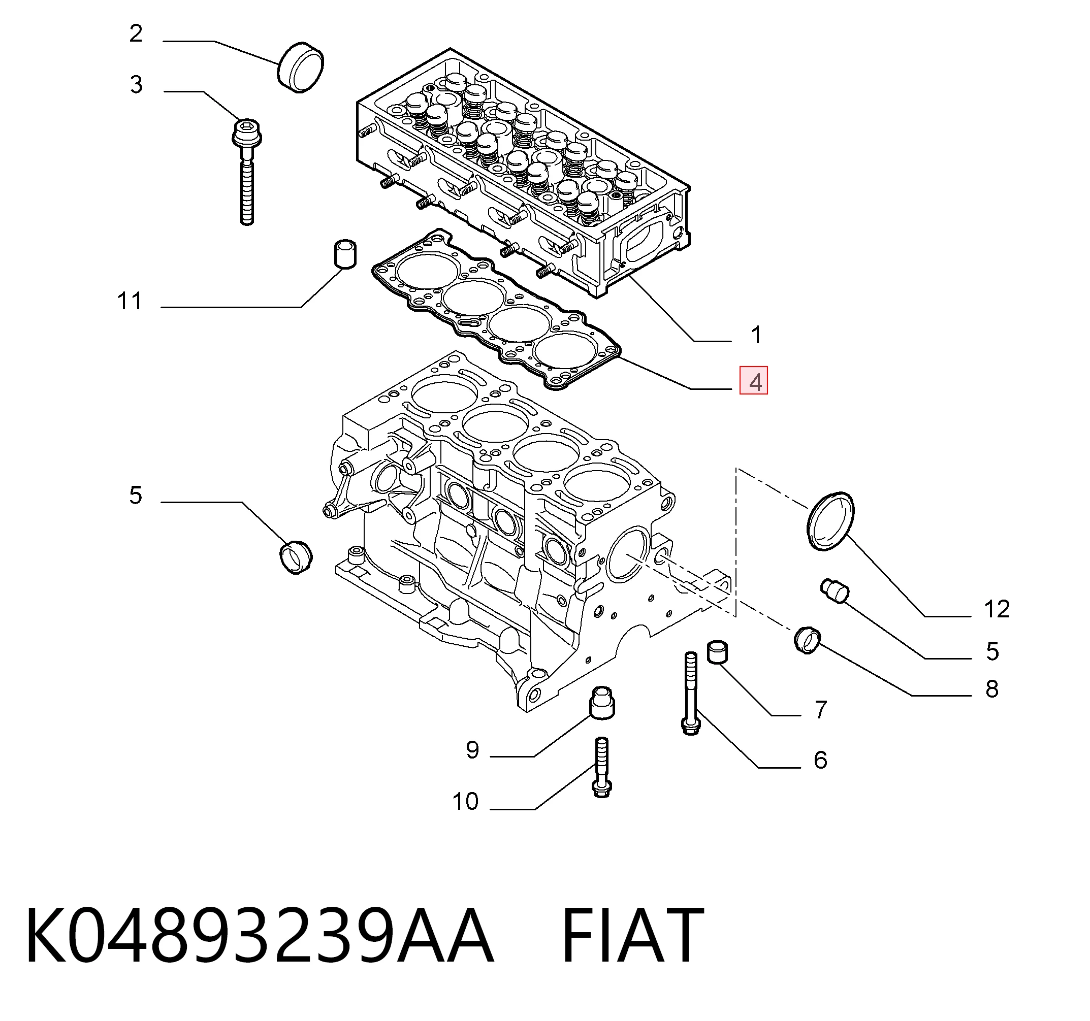 Junta de culata 607619 Opel