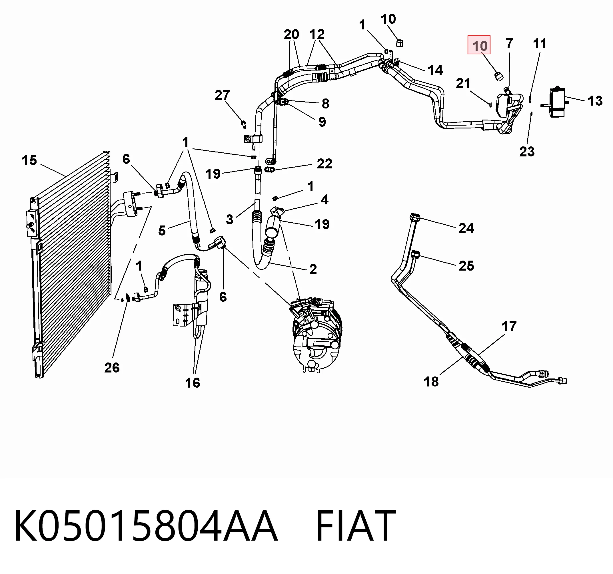 K05015804AA Fiat/Alfa/Lancia