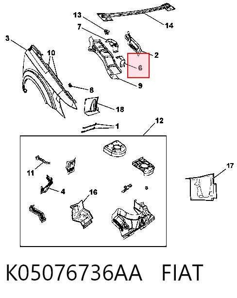 K05076736AA Fiat/Alfa/Lancia