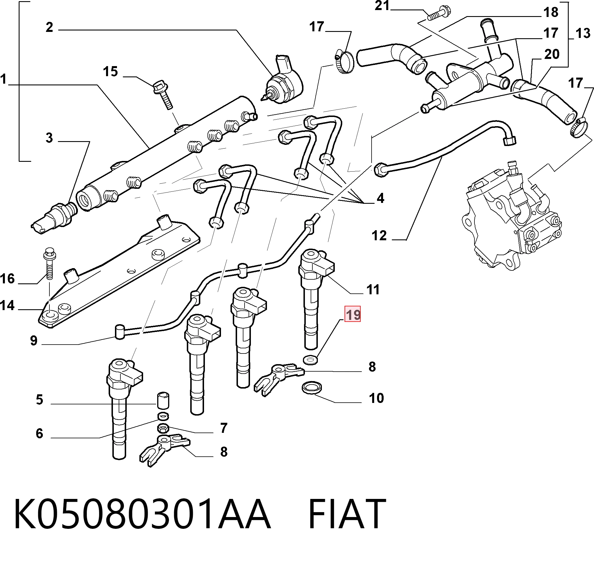 K05080301AA Fiat/Alfa/Lancia