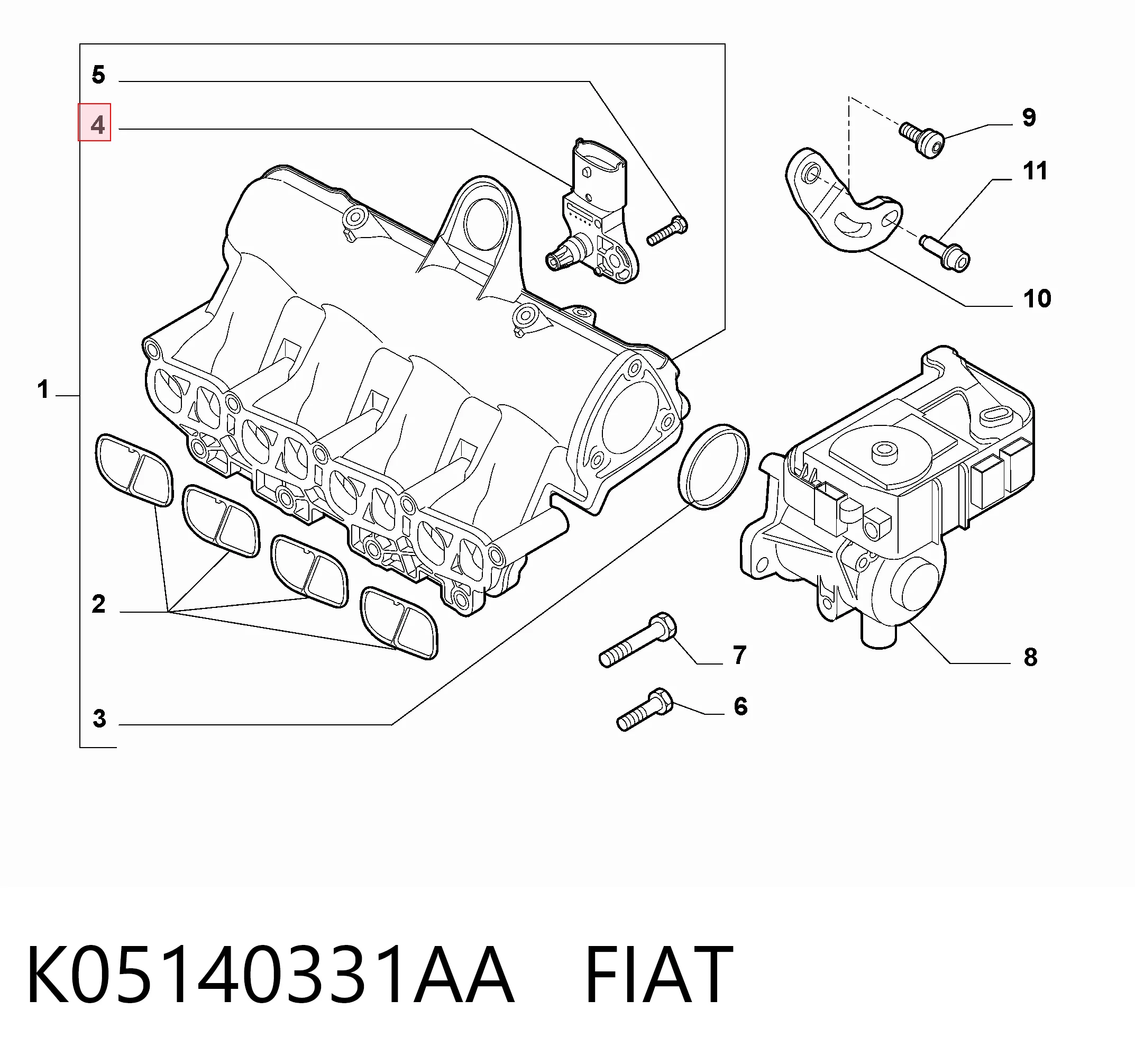 K05140331AA Fiat/Alfa/Lancia