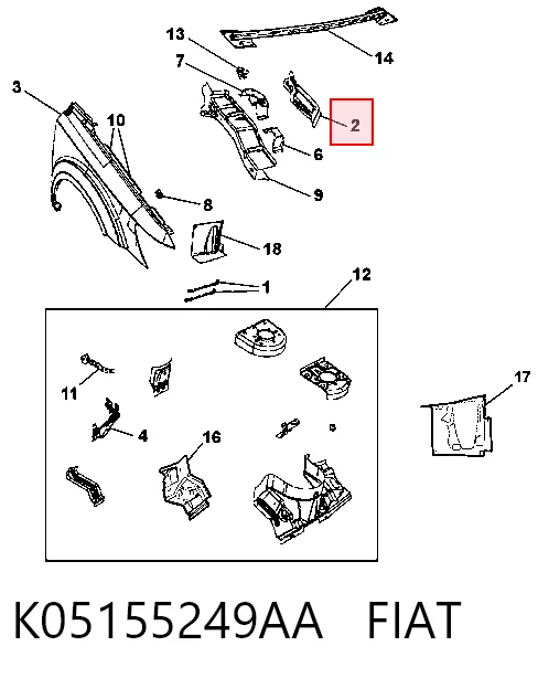 K05155249AA Fiat/Alfa/Lancia