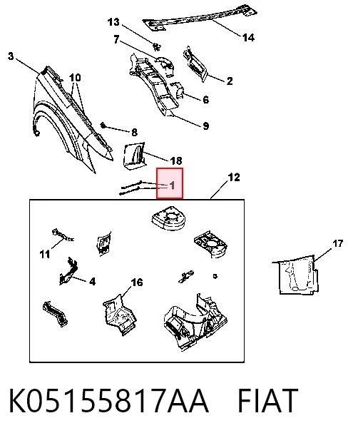 K05155817AA Fiat/Alfa/Lancia