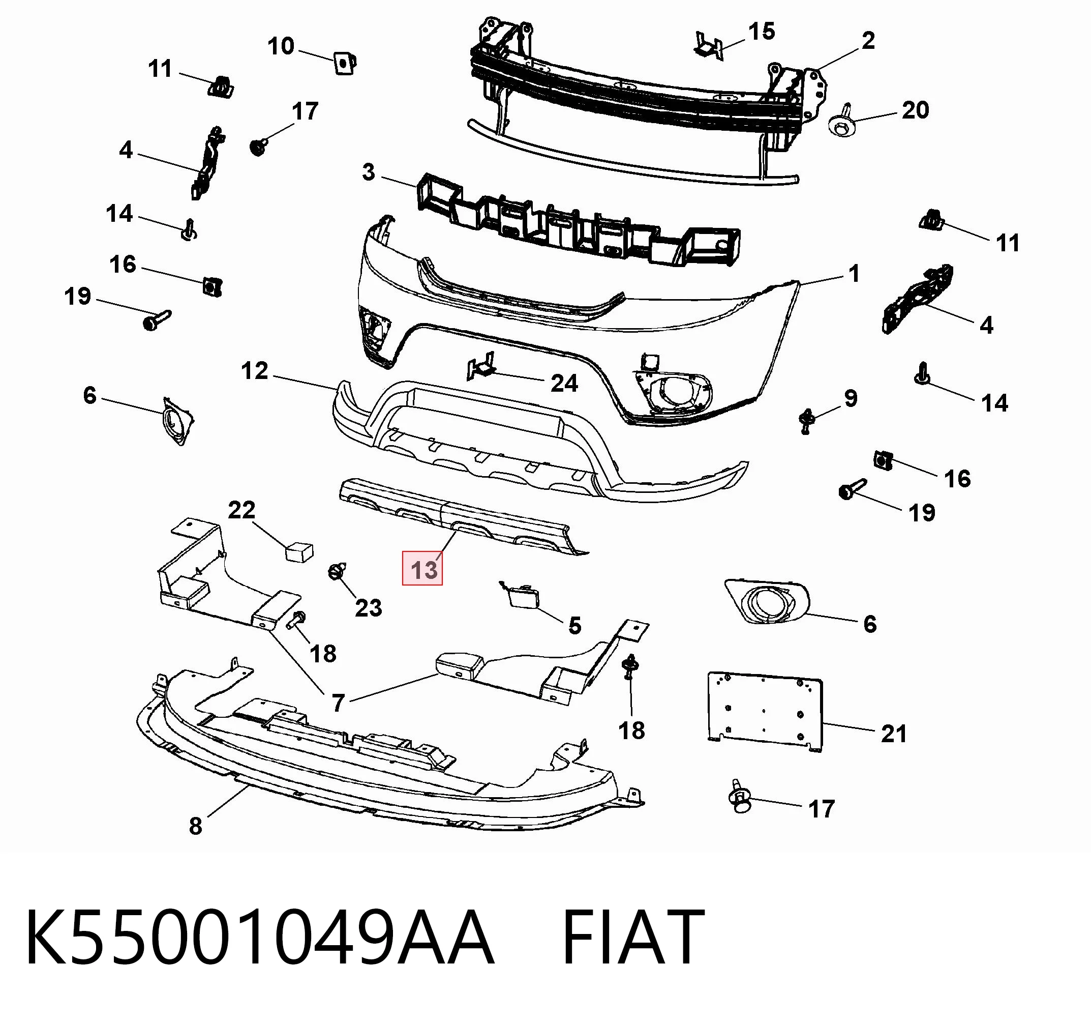 K55001049AA Fiat/Alfa/Lancia