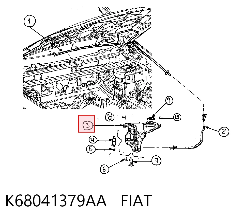 Botella limpiaparabrisas para Dodge Journey  
