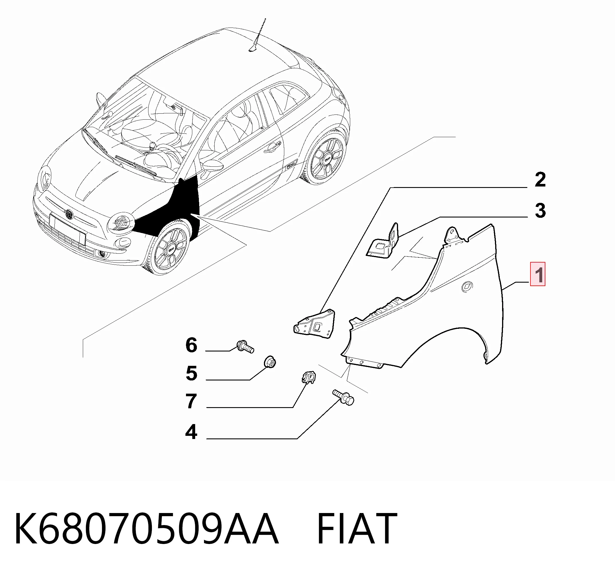 Aleta delantera izquierda 52015757 Peugeot/Citroen