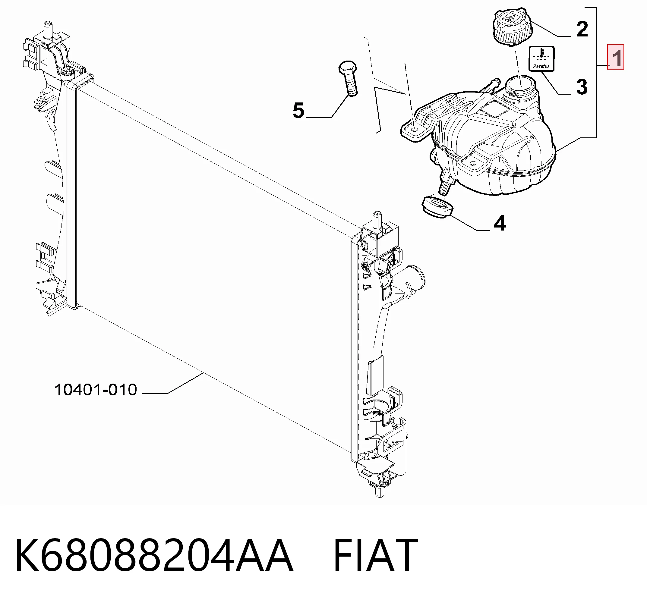 Comprar Depósito de expansión del sistema de refrigeración Alfa Romeo Mito  955 a bajo precio