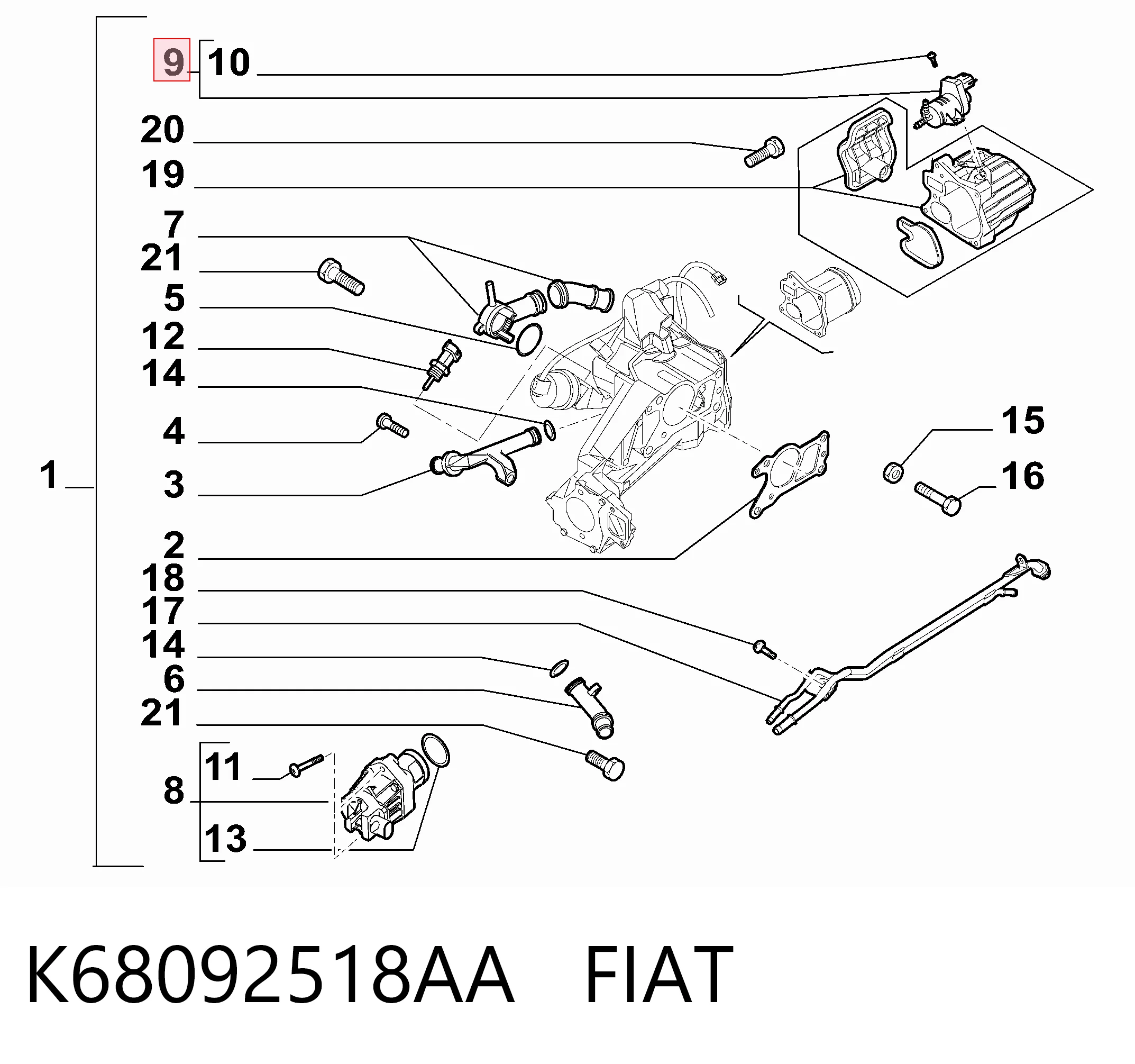 Comprar 55204916 VAG Válvula solenoide de control de presión de sobrealimentación
