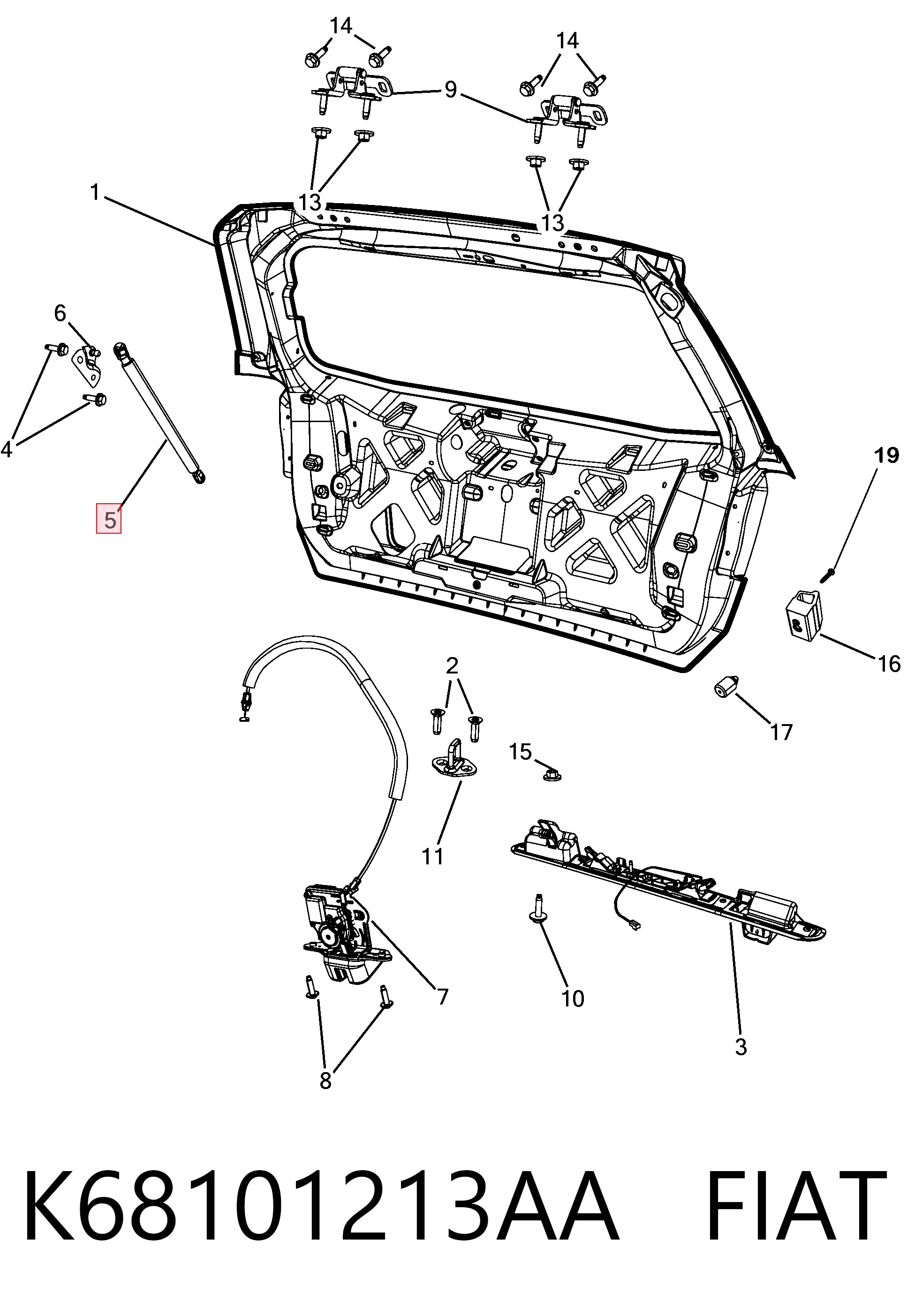 Amortiguador de porton para Citroen C3 AIRCROSS II 2R, 2C