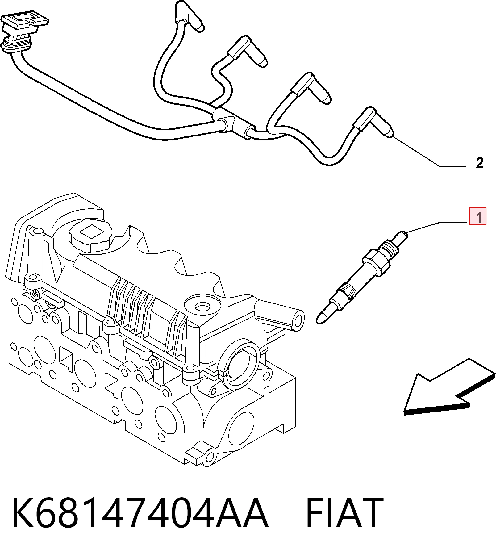 Bujía de precalentamiento para Fiat Bravo 198