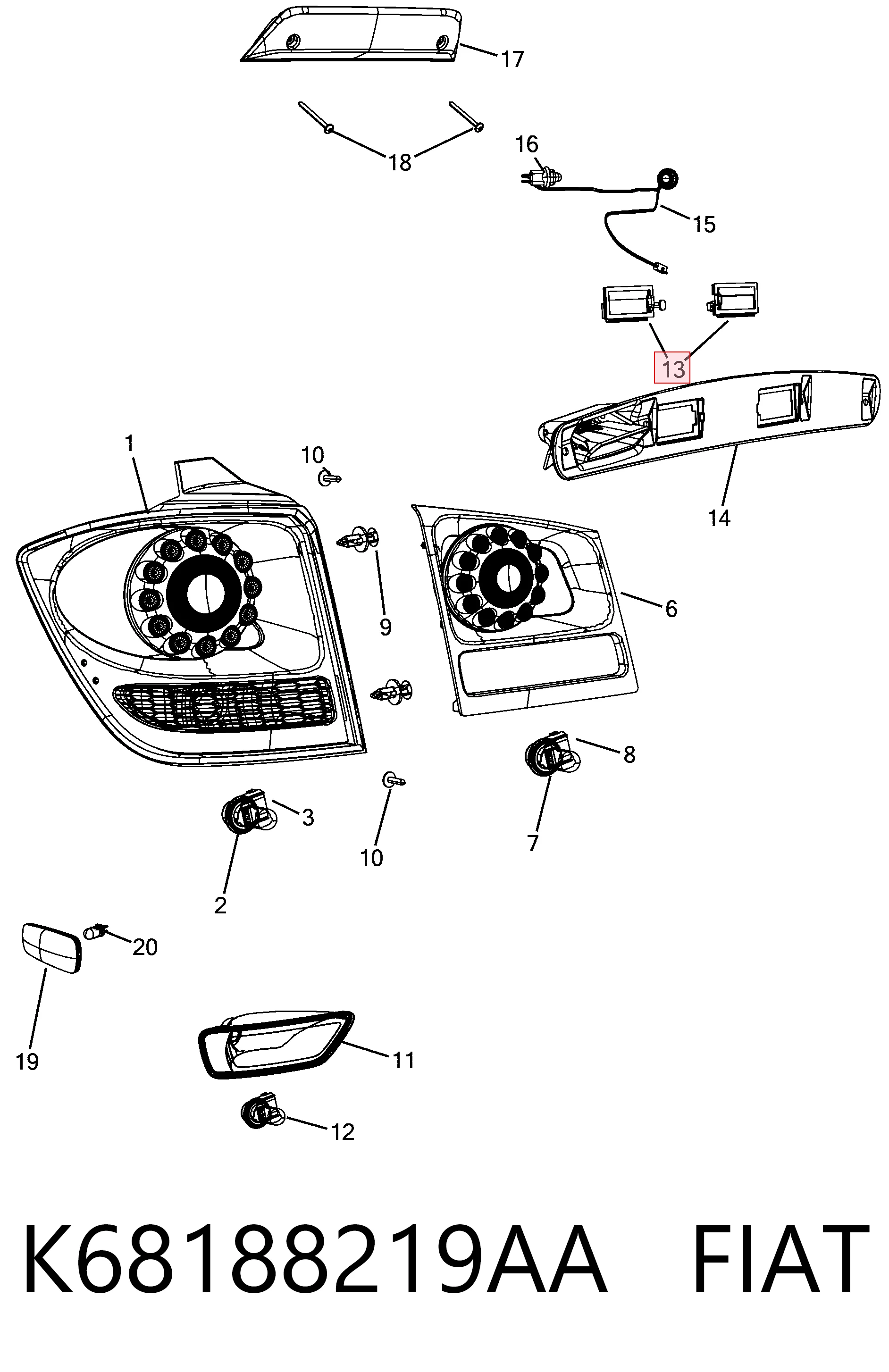Comprar Luz matricula Dodge Journey  