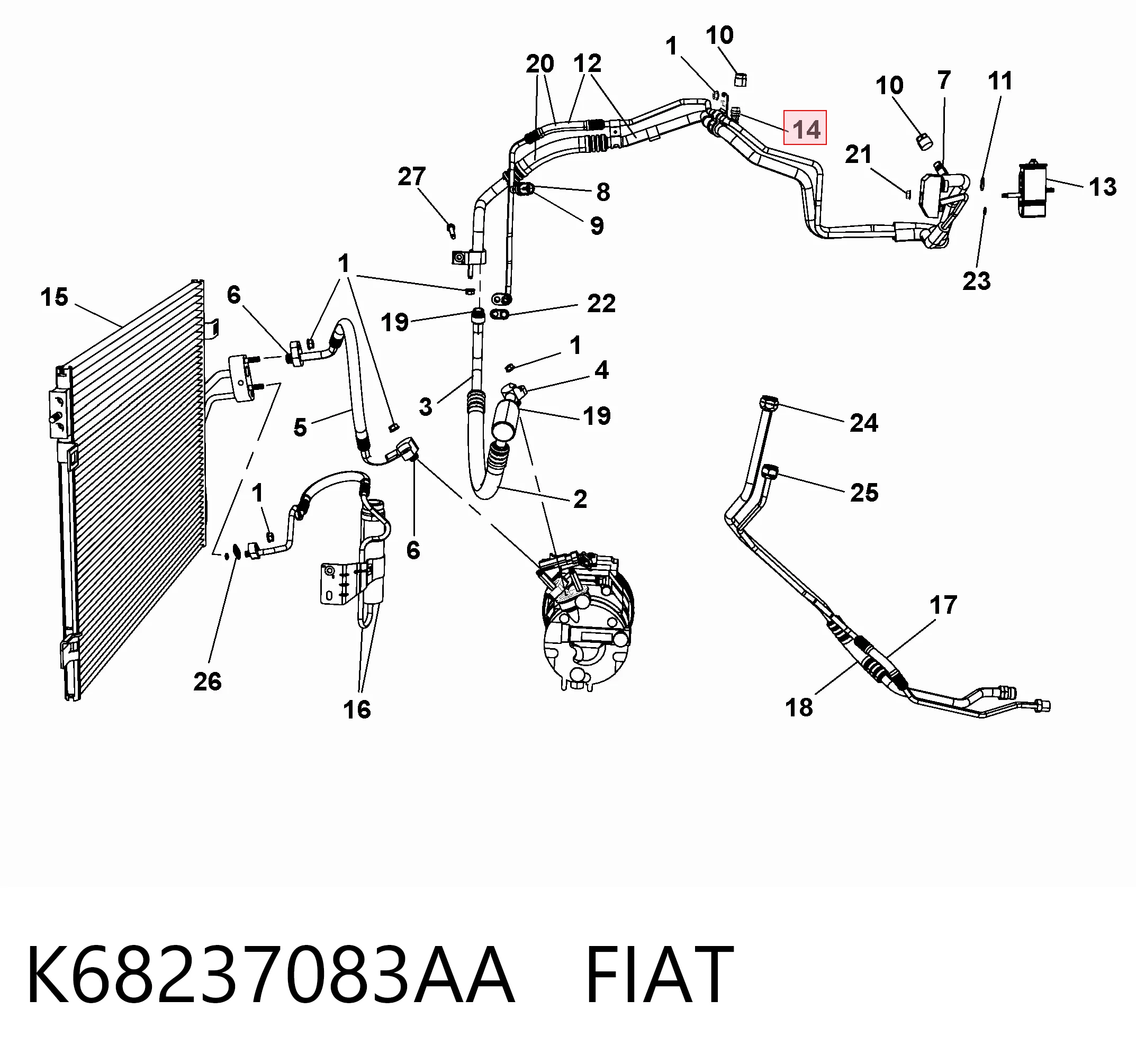 K68237083AA Fiat/Alfa/Lancia