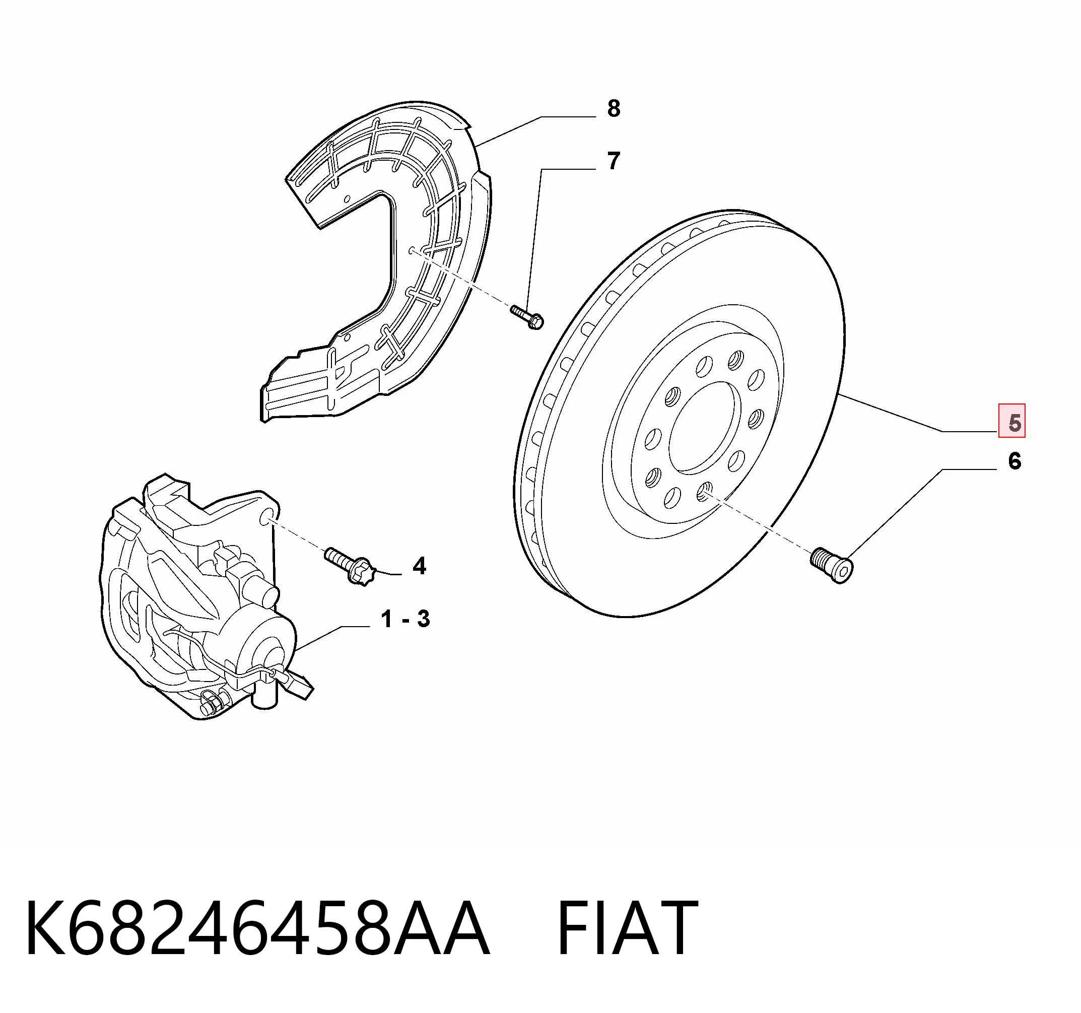 Disco de freno delantero K68246458AA FIAT
