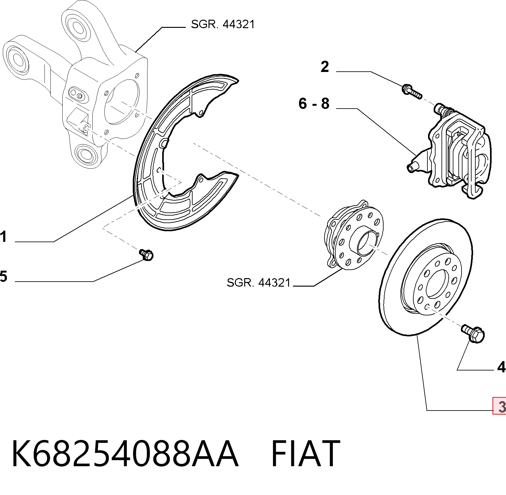 K68254088AA Fiat/Alfa/Lancia