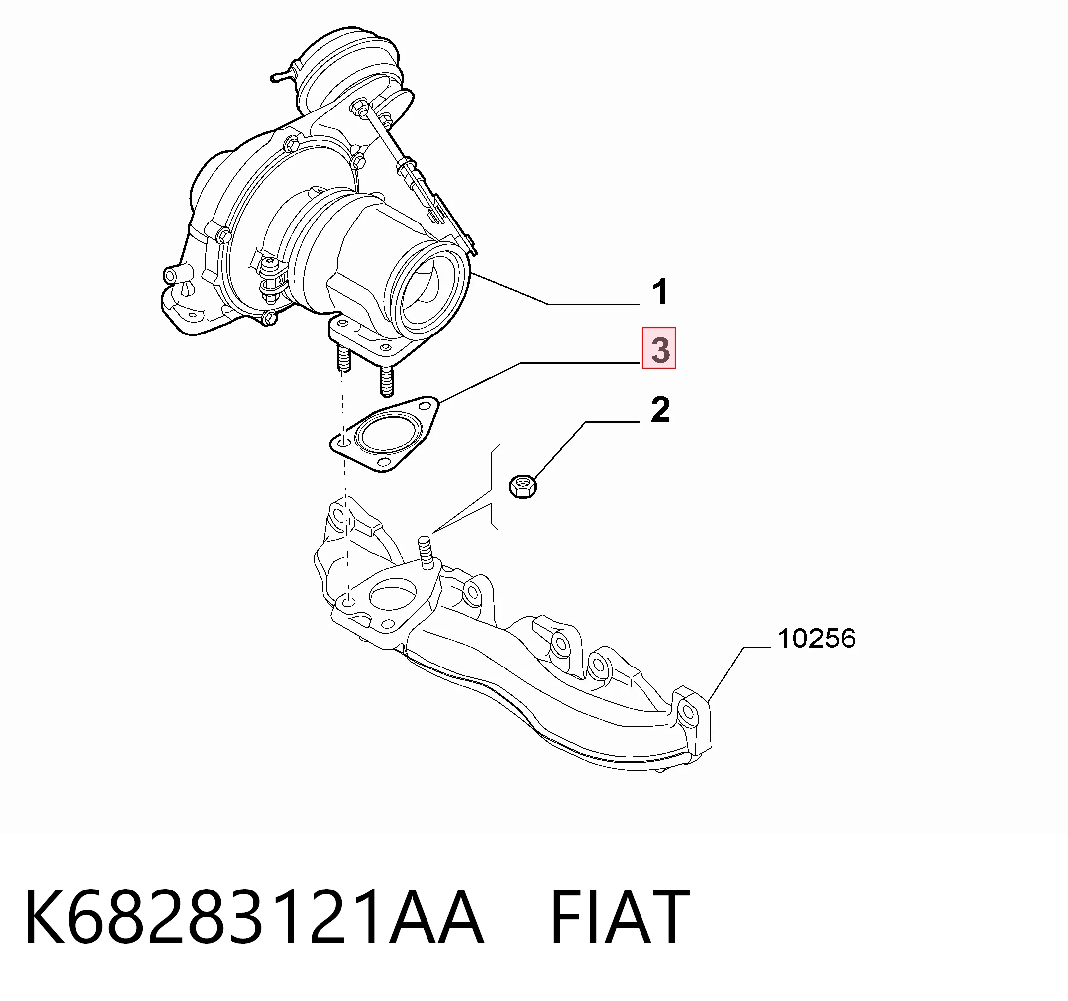 Junta de sistema de escape para Alfa Romeo Giulietta  940