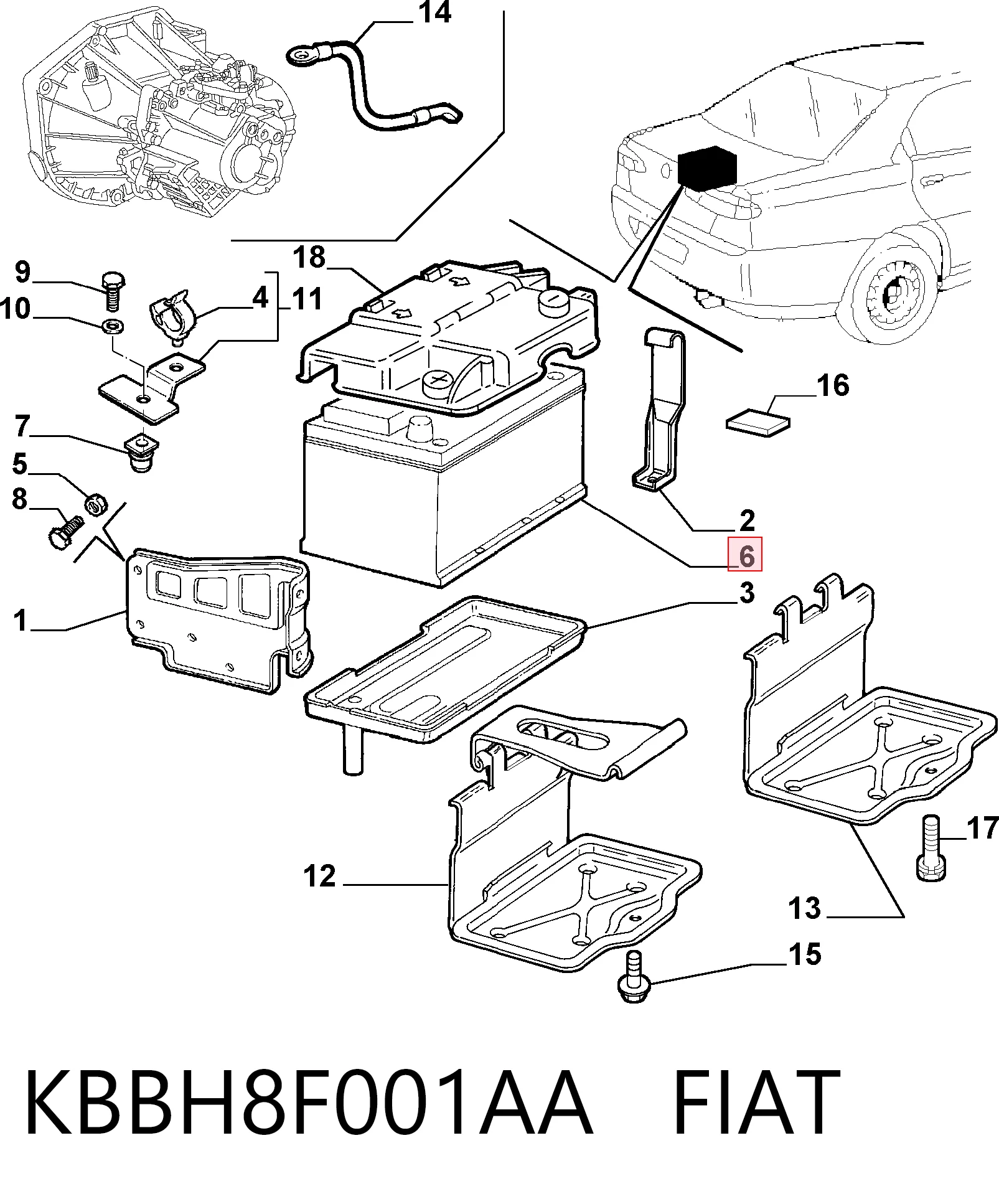 KBBH8F001AA Fiat/Alfa/Lancia
