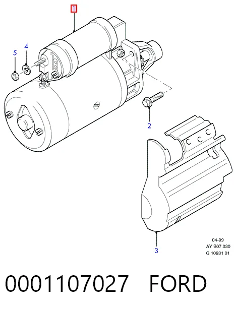 0001107027 Ford Arranque motores