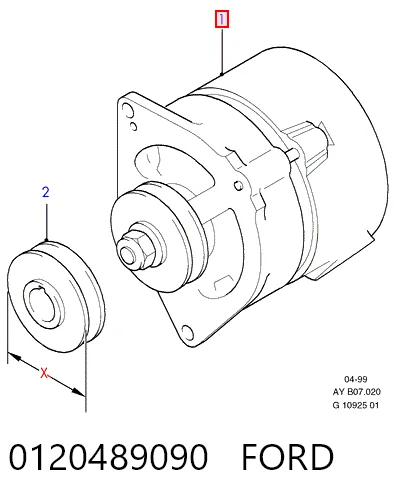 0120489090 Ford Alternador de coche
