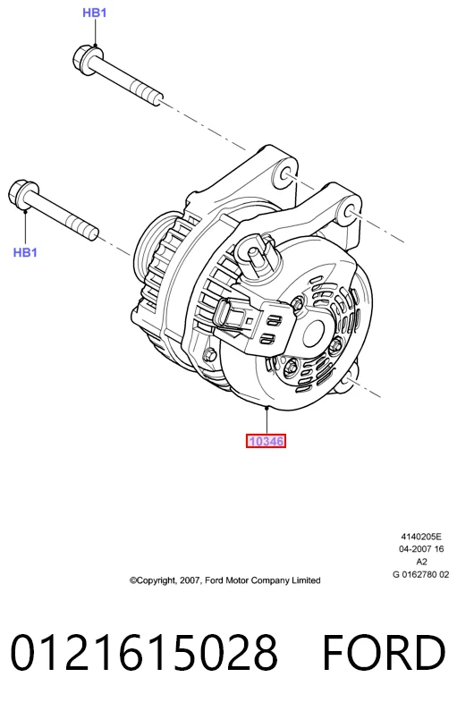0121615028 Ford Alternador de coche