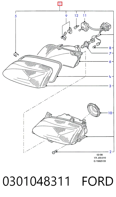Faro Ford Galaxy I VX monovolumen (WGR) (1994 - 2000) precio, desde 49,37 EUR