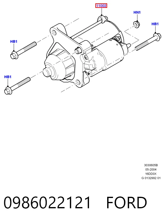 0986022121 Ford Arranque motores