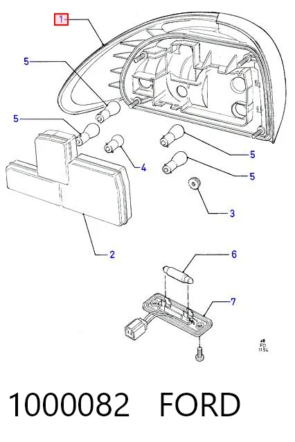 Piloto trasero derecho para Ford Mondeo I GBP