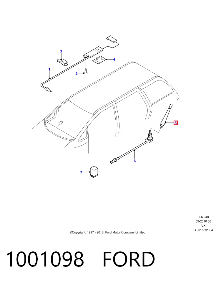 Comprar Antena Ford Galaxy WGR a bajo precio