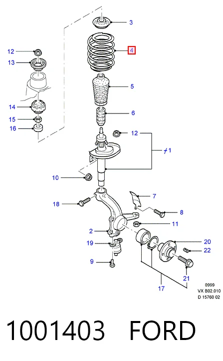 Muelles delantero Ford Galaxy  desde 43,50 €