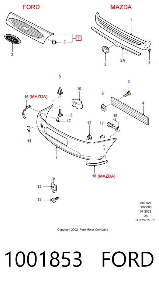 Calandra para Ford Fiesta Mk4 JAS, JBS