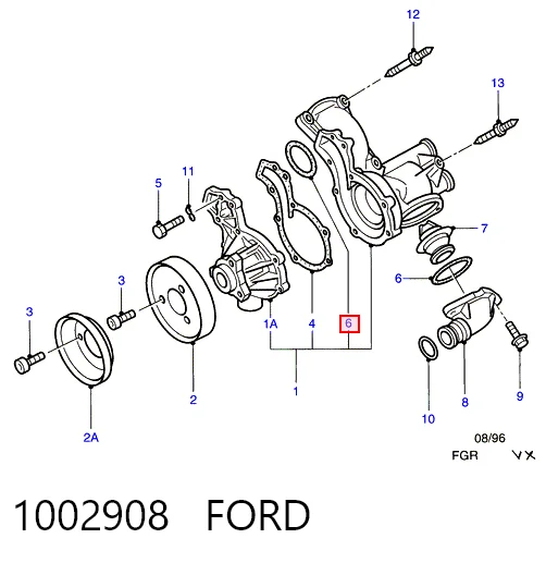 Junta carcasa de termostato Audi TT 